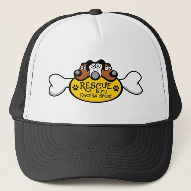 Rescue is my Favourite Breed Trucker Hat (Front)