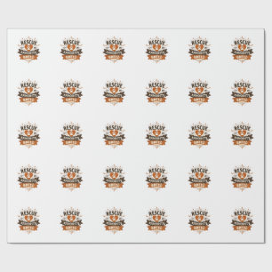 Rescue Is My Favourite Breed Vintage Dog Adoption Wrapping Paper
