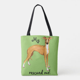 Rescue Italian Greyhound Tote Bag
