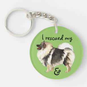 Rescue Keeshond Key Ring