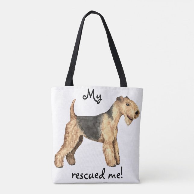 Rescue Lakeland Terrier Tote Bag (Back)