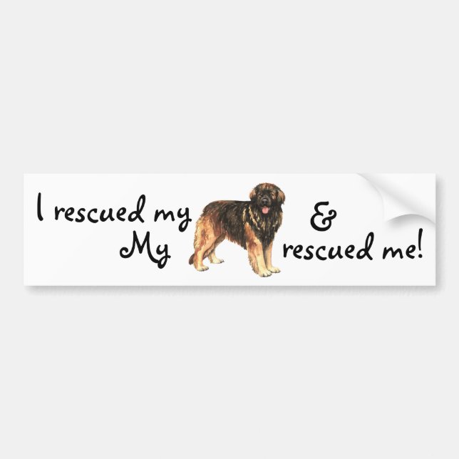 Rescue Leonberger Bumper Sticker (Front)