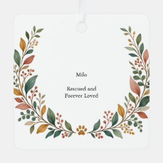 Rescue Love Botanical Metal Square Tree Decoration