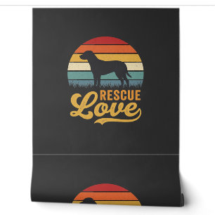 Rescue Love Retro Dog Sunset_1 Wallpaper