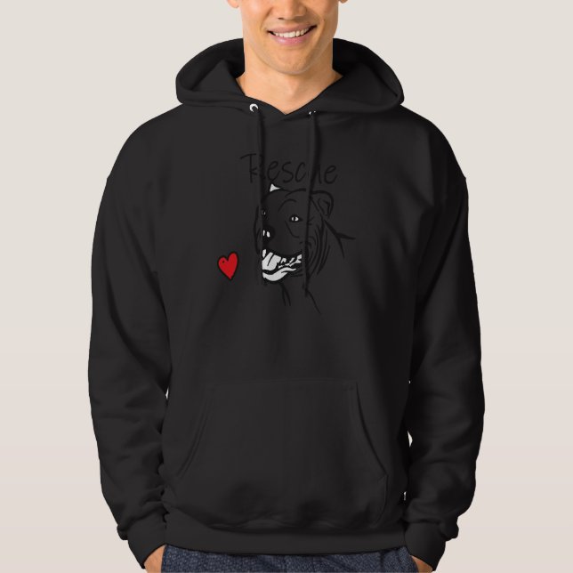 Rescue Love Swea Rescue Pit Bull Swea Dog Mum Pitt Hoodie (Front)