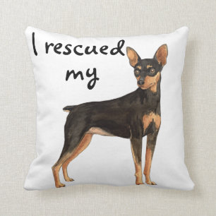 Rescue Miniature Pinscher Cushion