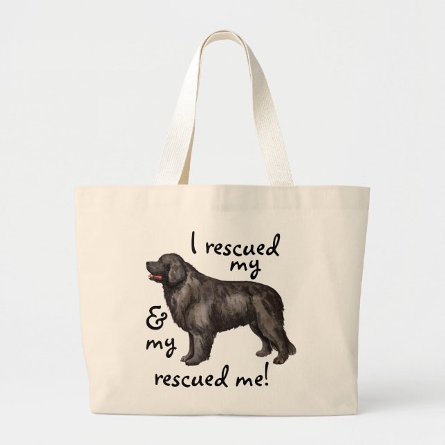 Rescue Newfoundland Large Tote Bag (Front)
