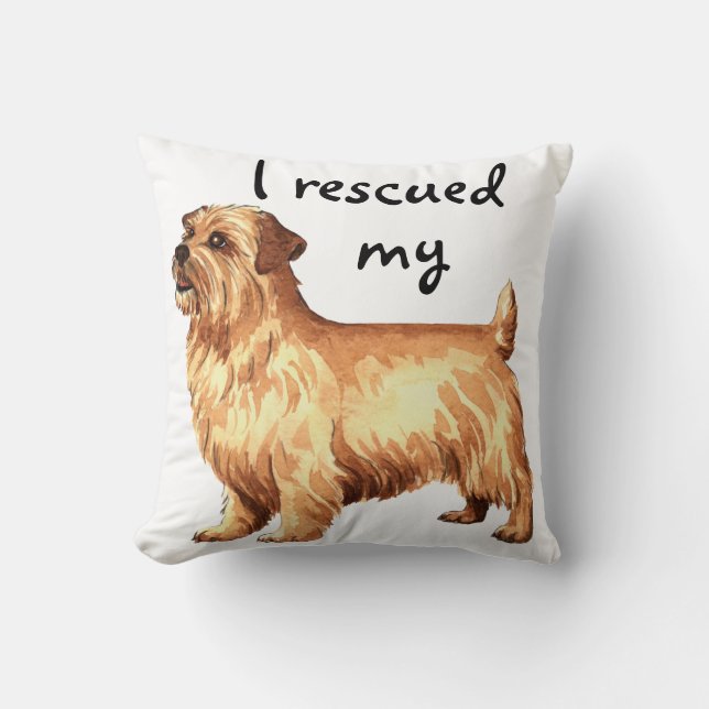Rescue Norfolk Terrier Cushion (Front)