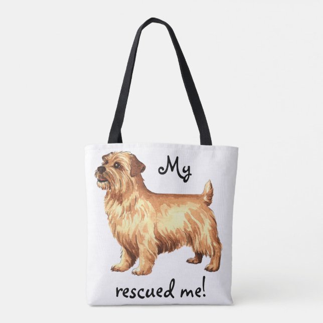 Rescue Norfolk Terrier Tote Bag (Back)