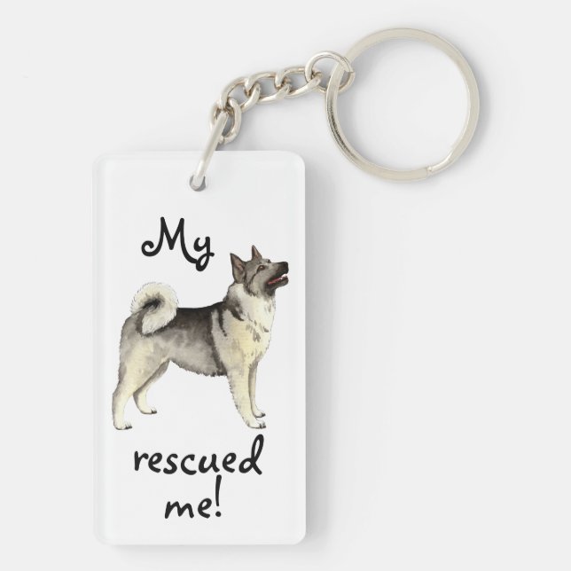 Rescue Norwegian Elkhound Key Ring (Back)