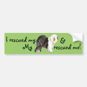 Rescue Old English Sheepdog Bumper Sticker