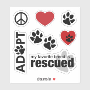 Rescue Paw Sticker Set