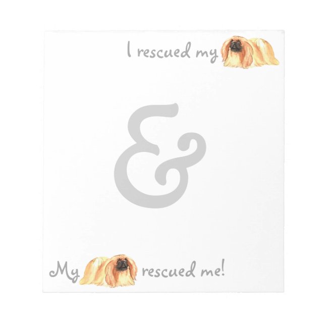 Rescue Pekingese Notepad (Front)