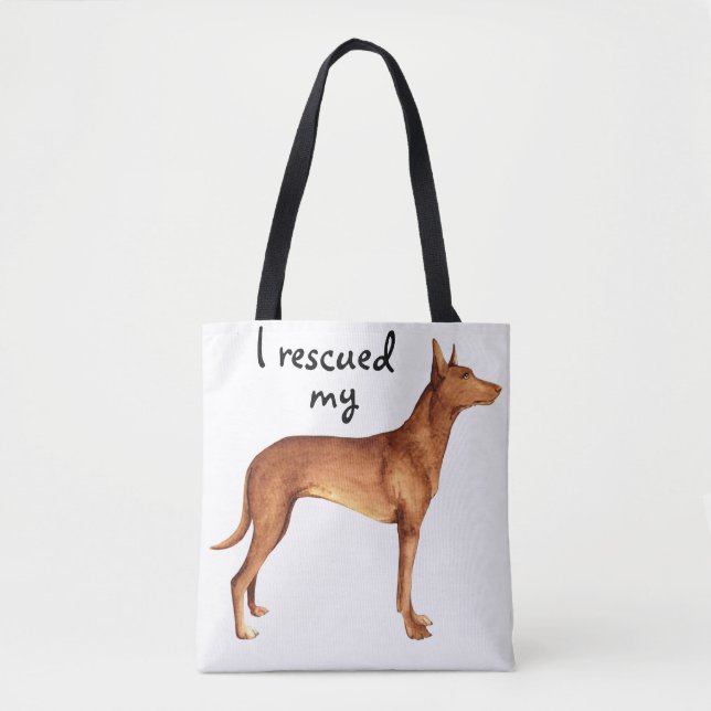 Rescue Pharaoh Hound Tote Bag (Front)