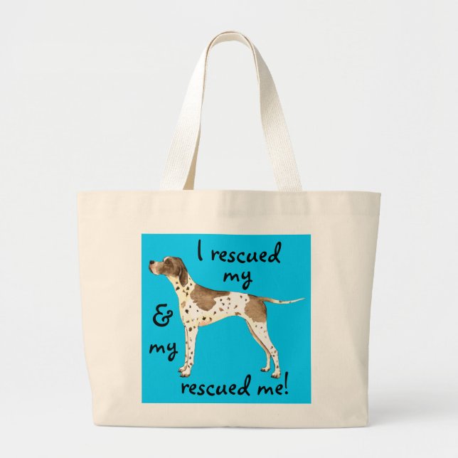 Rescue Pointer Large Tote Bag (Front)