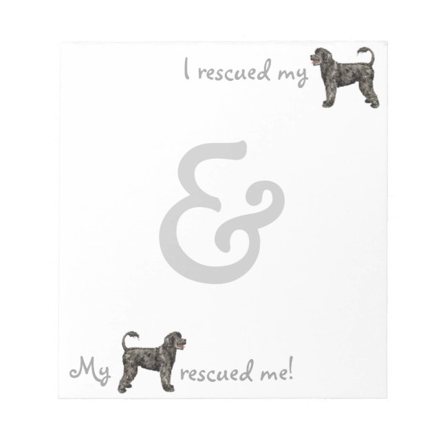 Rescue Portuguese Water Dog Notepad (Front)
