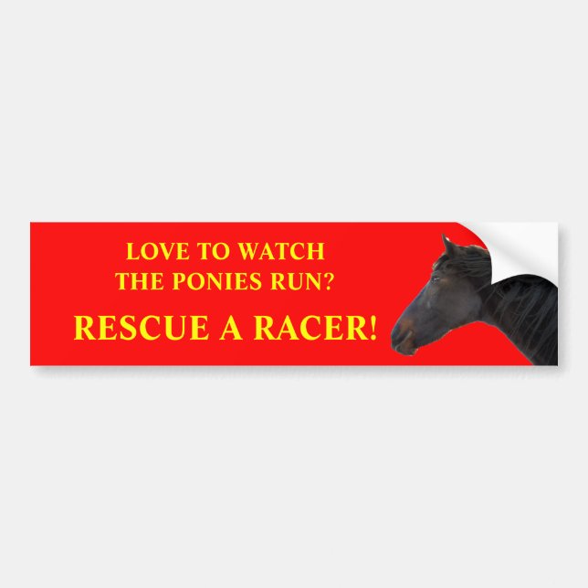 Rescue Racing Horses Bumper Sticker (Front)
