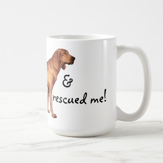 Rescue Redbone Coonhound Coffee Mug (Right)