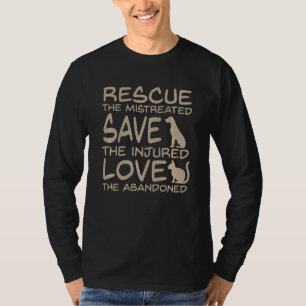 Rescue Save Love - Cute Animal Rescue Dog Cat Love T-Shirt