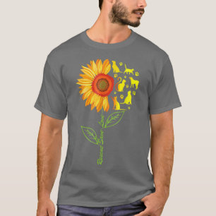 RESCUE SAVE LOVE PET Animal Shelter Sunflower Gift T-Shirt