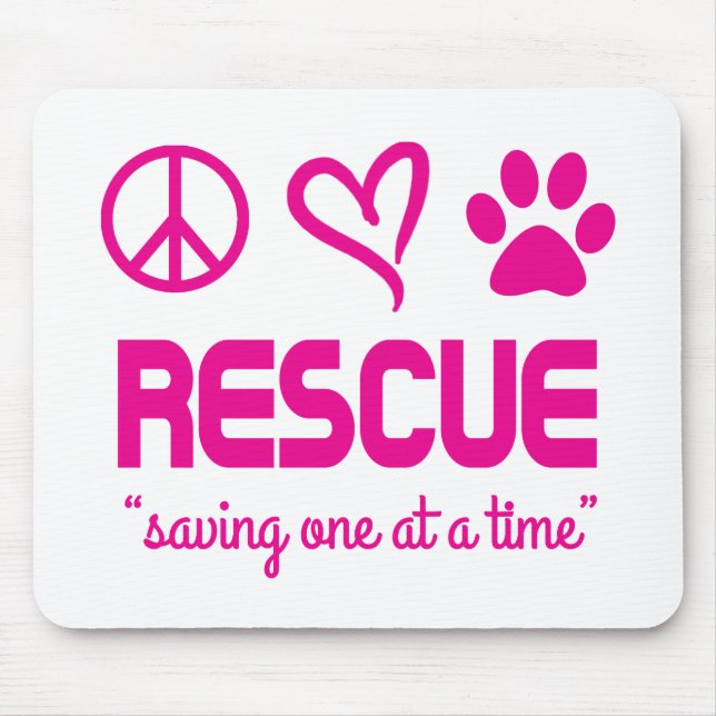 Rescue "Saving One At A Time" Mouse Mat (Front)