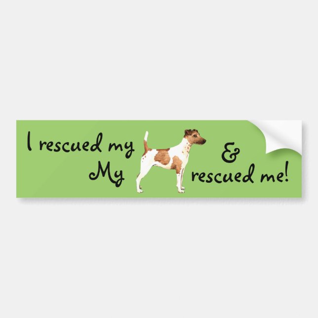 Rescue Smooth Fox Terrier Bumper Sticker (Front)