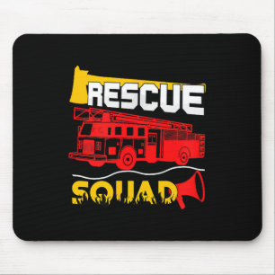 Rescue Squad Lifesaver Fireman Gift Proud Firefigh Mouse Mat