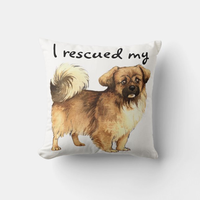 Rescue Tibetan Spaniel Cushion (Front)