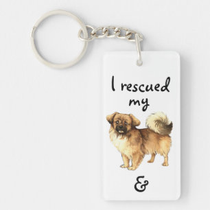 Rescue Tibetan Spaniel Key Ring