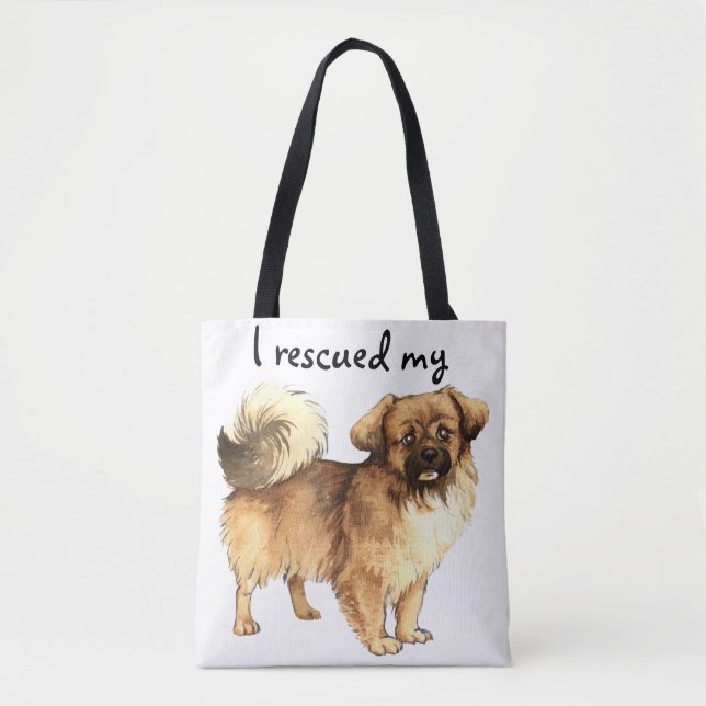 Rescue Tibetan Spaniel Tote Bag (Front)