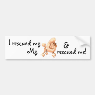 Rescue Toy Poodle Bumper Sticker