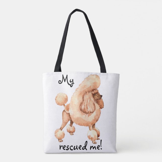Rescue Toy Poodle Tote Bag (Back)