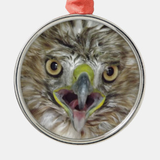 Rescued and Released Hawk Metal Tree Decoration