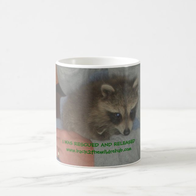 rescued baby racoon mug (Center)