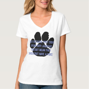 Rescued - Be their voice V-Neck T-shirt