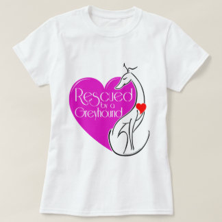Rescued by a Greyhound Dog Illustrated T-Shirt