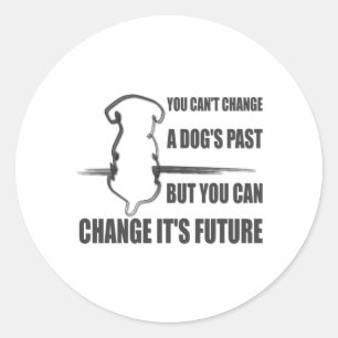 Rescued Dogs Animal Welfare Shelter Dog Classic Round Sticker