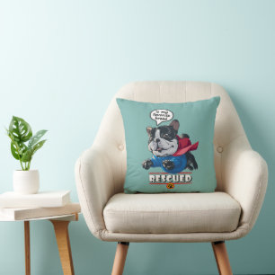 Rescued is my favourite breed   16" Throw Pillow