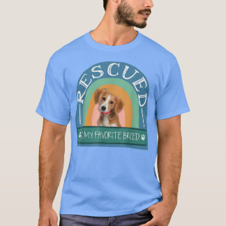 Rescued Is My Favourite Breed Adopt Dog Pet T-Shirt