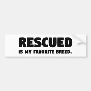 Rescued is my Favourite Breed Bumper Sticker