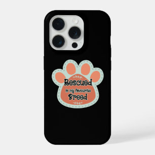 Rescued Is My Favourite Breed Dog Paw Print iPhone 15 Pro Case