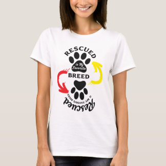 Rescued Is My Favourite Breed – Minimal Pet Lover T-Shirt