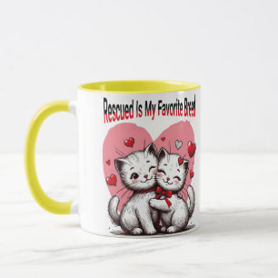 Rescued Is My Favourite Breed Mug Shelter Dog Love