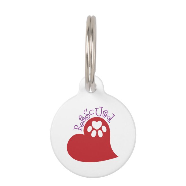 Rescued Pet Tag (Front)