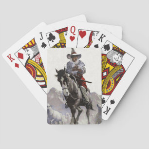 Rescued Western Art by NC Wyeth Playing Cards