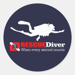 RESCUEDiver Classic Round Sticker