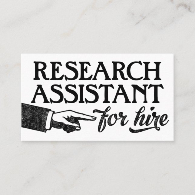 Research Assistant Business Cards - Cool Vintage (Front)