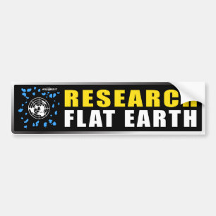 RESEARCH FLAT EARTH BUMPER STICKER