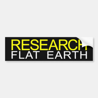 Research Flat Earth Durable Bumper Sticker