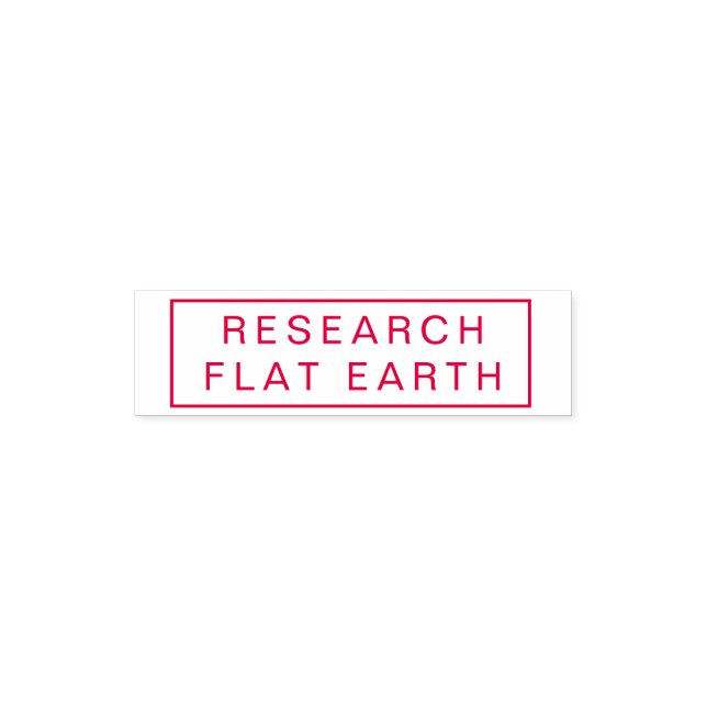 RESEARCH FLAT EARTH RED INK STAMP (Design)